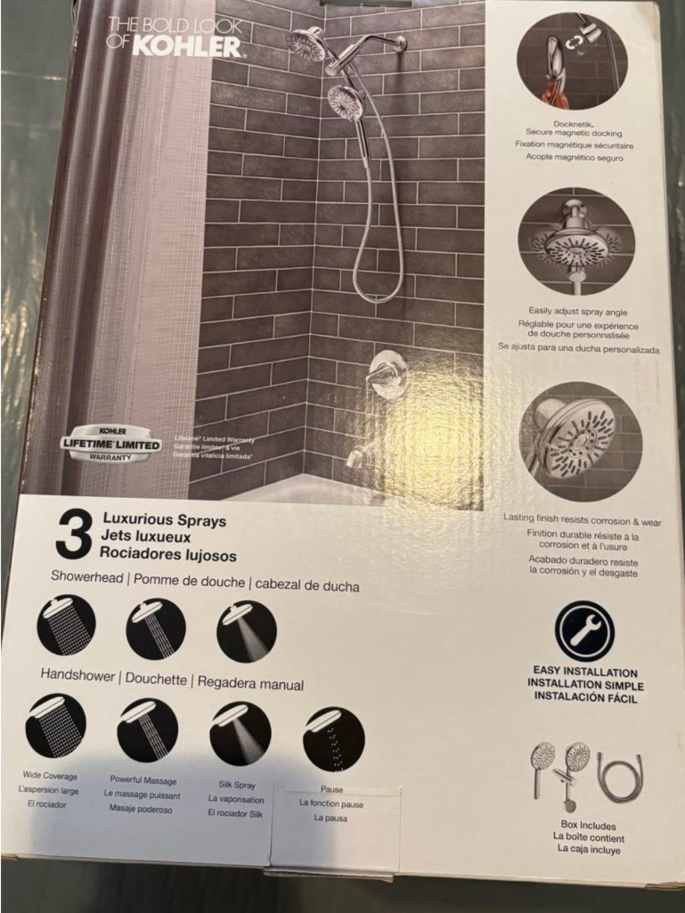 Kohler Dual-Head Chrome Shower System with Handheld Spray - Picture 5 of 9